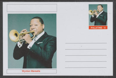 Palatine (Fantasy) Personalities - Wynton Marsalis glossy postal stationery card unused and fine