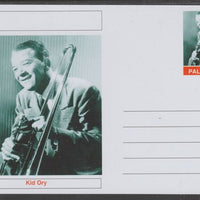Palatine (Fantasy) Personalities - Kid Ory glossy postal stationery card unused and fine