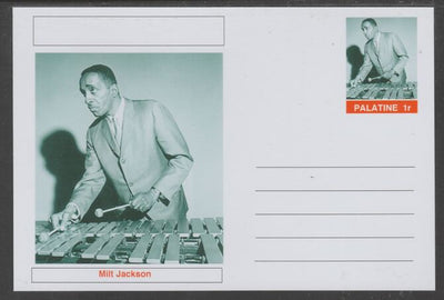 Palatine (Fantasy) Personalities - Milt Jackson glossy postal stationery card unused and fine