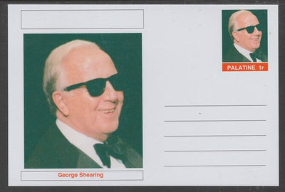 Palatine (Fantasy) Personalities - George Shearing glossy postal stationery card unused and fine