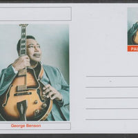 Palatine (Fantasy) Personalities - George Benson glossy postal stationery card unused and fine