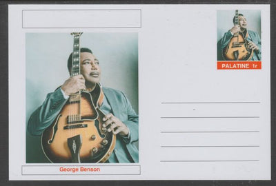 Palatine (Fantasy) Personalities - George Benson glossy postal stationery card unused and fine