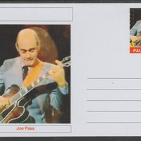 Palatine (Fantasy) Personalities - Joe Pass glossy postal stationery card unused and fine