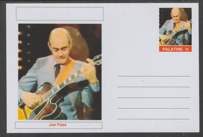 Palatine (Fantasy) Personalities - Joe Pass glossy postal stationery card unused and fine