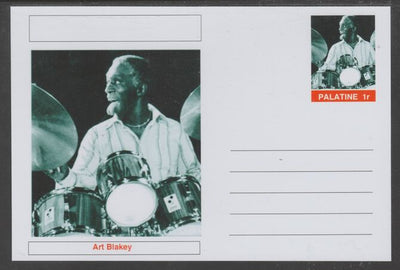 Palatine (Fantasy) Personalities - Art Blakey glossy postal stationery card unused and fine