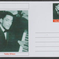 Palatine (Fantasy) Personalities - Teddy Wilson glossy postal stationery card unused and fine