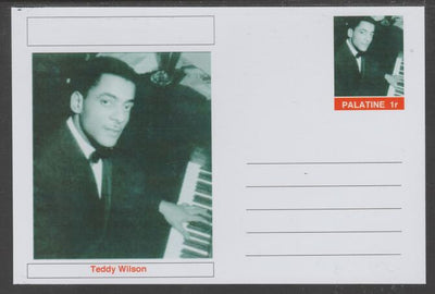 Palatine (Fantasy) Personalities - Teddy Wilson glossy postal stationery card unused and fine