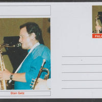 Palatine (Fantasy) Personalities - Stan Getz glossy postal stationery card unused and fine