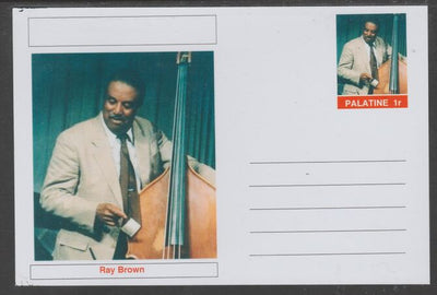 Palatine (Fantasy) Personalities - Ray Brown glossy postal stationery card unused and fine