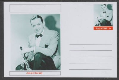 Palatine (Fantasy) Personalities - Jimmy Dorsey glossy postal stationery card unused and fine