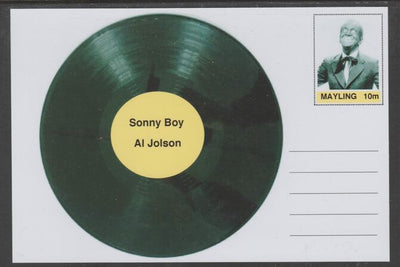 Mayling (Fantasy) Greatest Hits - Al Jolson - Sonny Boy - glossy postal stationery card unused and fine