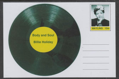 Mayling (Fantasy) Greatest Hits - Billie Holiday - Body and Soul - glossy postal stationery card unused and fine