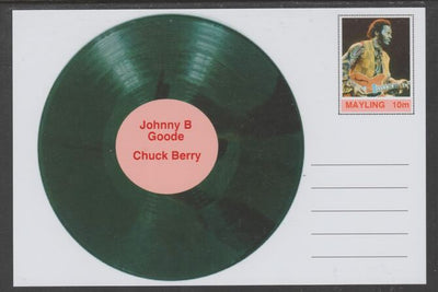 Mayling (Fantasy) Greatest Hits - Chuck Berry - Johnny B Goode - glossy postal stationery card unused and fine
