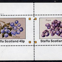 Staffa 1982 Fruit (Blueberry & Grapes) perf,set of 2 values (40p & 60p) unmounted mint