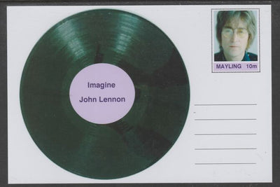 Mayling (Fantasy) Greatest Hits - John Lennon - Imagine - glossy postal stationery card unused and fine