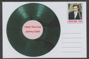 Mayling (Fantasy) Greatest Hits - Johnny Cash - I Walk the Line - glossy postal stationery card unused and fine