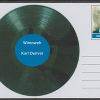 Mayling (Fantasy) Greatest Hits - Karl Denver - Wimoweh - glossy postal stationery card unused and fine