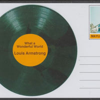 Mayling (Fantasy) Greatest Hits - Louis Armstrong - What a Wonderful World - glossy postal stationery card unused and fine