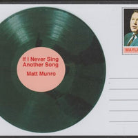 Mayling (Fantasy) Greatest Hits - Matt Munro - If I Never Sing Another Song - glossy postal stationery card unused and fine