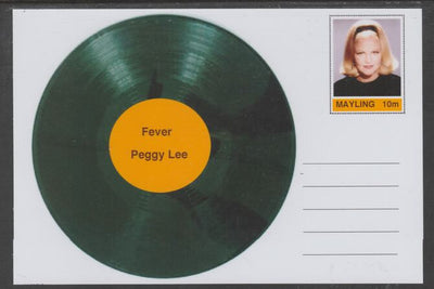 Mayling (Fantasy) Greatest Hits - Peggy Lee - Fever - glossy postal stationery card unused and fine