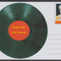 Mayling (Fantasy) Greatest Hits - Rod Stewart - Maggie May - glossy postal stationery card unused and fine