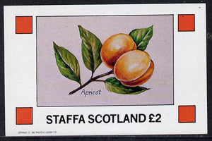 Staffa 1982 Fruits (Apricot) imperf deluxe sheet (£2 value) unmounted mint