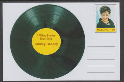 Mayling (Fantasy) Greatest Hits - Shirley Bassey - I Who Have Nothing - glossy postal stationery card unused and fine