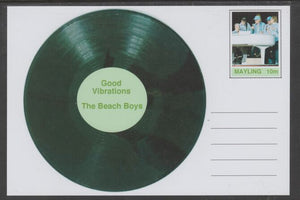 Mayling (Fantasy) Greatest Hits - The Beach Boys - Good Vibrations - glossy postal stationery card unused and fine