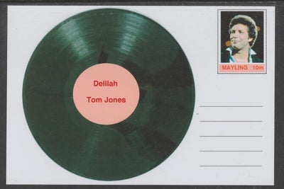 Mayling (Fantasy) Greatest Hits - Tom Jones - Delilah - glossy postal stationery card unused and fine