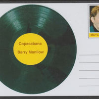 Mayling (Fantasy) Greatest Hits - Barry Manilow - Copacabana - glossy postal stationery card unused and fine