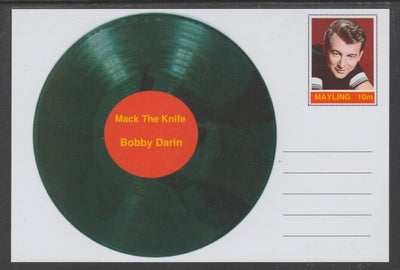 Mayling (Fantasy) Greatest Hits - Bobby Darin - Mack the Knife - glossy postal stationery card unused and fine