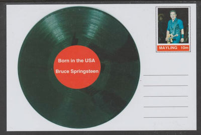 Mayling (Fantasy) Greatest Hits - Bruce Springsteen - Born in The USA - glossy postal stationery card unused and fine