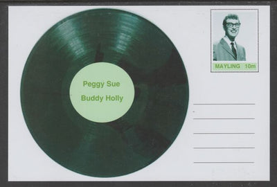Mayling (Fantasy) Greatest Hits - Buddy Holly - Peggy Sue - glossy postal stationery card unused and fine