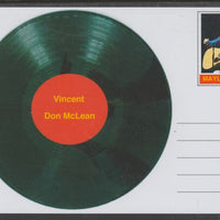 Mayling (Fantasy) Greatest Hits - Don McLean - Vincent - glossy postal stationery card unused and fine