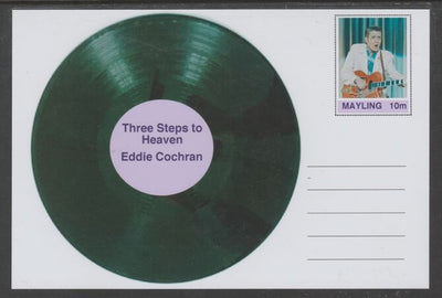 Mayling (Fantasy) Greatest Hits - Eddie Cochran - Three Steps to Heaven - glossy postal stationery card unused and fine