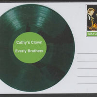 Mayling (Fantasy) Greatest Hits - Everly Brothers - Cathy's Clown - glossy postal stationery card unused and fine