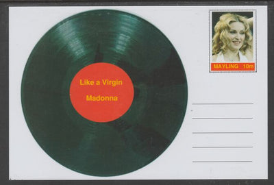 Mayling (Fantasy) Greatest Hits - Madonna - Like a Virgin - glossy postal stationery card unused and fine