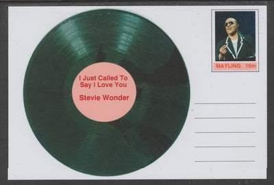 Mayling (Fantasy) Greatest Hits - Stevie Wonder - I Just Called To Say I Love You - glossy postal stationery card unused and fine