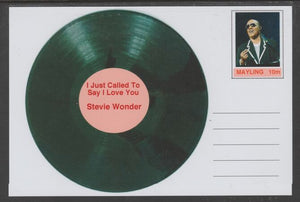Mayling (Fantasy) Greatest Hits - Stevie Wonder - I Just Called To Say I Love You - glossy postal stationery card unused and fine