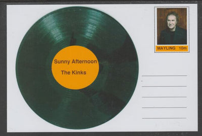 Mayling (Fantasy) Greatest Hits - The Kinks - Sunny Afternoon - glossy postal stationery card unused and fine