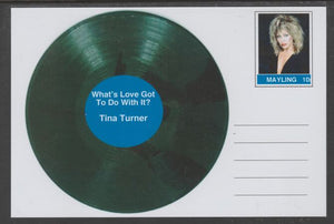 Mayling (Fantasy) Greatest Hits - Tina Turner - What's Love Got to do With It - glossy postal stationery card unused and fine