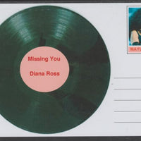 Mayling (Fantasy) Greatest Hits - Diana Ross - Missing You - glossy postal stationery card unused and fine