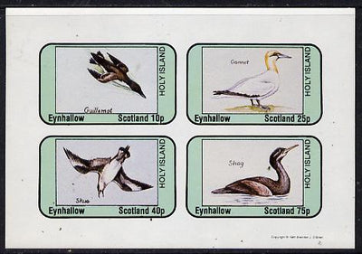 Eynhallow 1981 Sea Birds (Guillemot, Gannet, Skua & Shag) imperf,set of 4 values (10p to 75p) unmounted mint