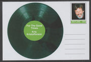 Mayling (Fantasy) Greatest Hits - Kris Kristofferson - For The Good Times - glossy postal stationery card unused and fine