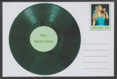 Mayling (Fantasy) Greatest Hits - Mariah Carey - Hero - glossy postal stationery card unused and fine