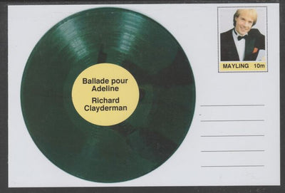 Mayling (Fantasy) Greatest Hits - Richard Clayderman - Ballade pour Adeline - glossy postal stationery card unused and fine