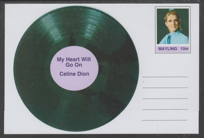 Mayling (Fantasy) Greatest Hits - Celine Dion - My Heart Will Go On - glossy postal stationery card unused and fine