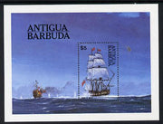 Antigua 1984 Ships $5 m/sheet unmounted mint, SG MS 834