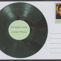 Mayling (Fantasy) Greatest Hits - Lionel Richue - All Night Long - glossy postal stationery card unused and fine