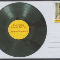 Mayling (Fantasy) Greatest Hits - Dionne Warwick - That's What Friends are For - glossy postal stationery card unused and fine